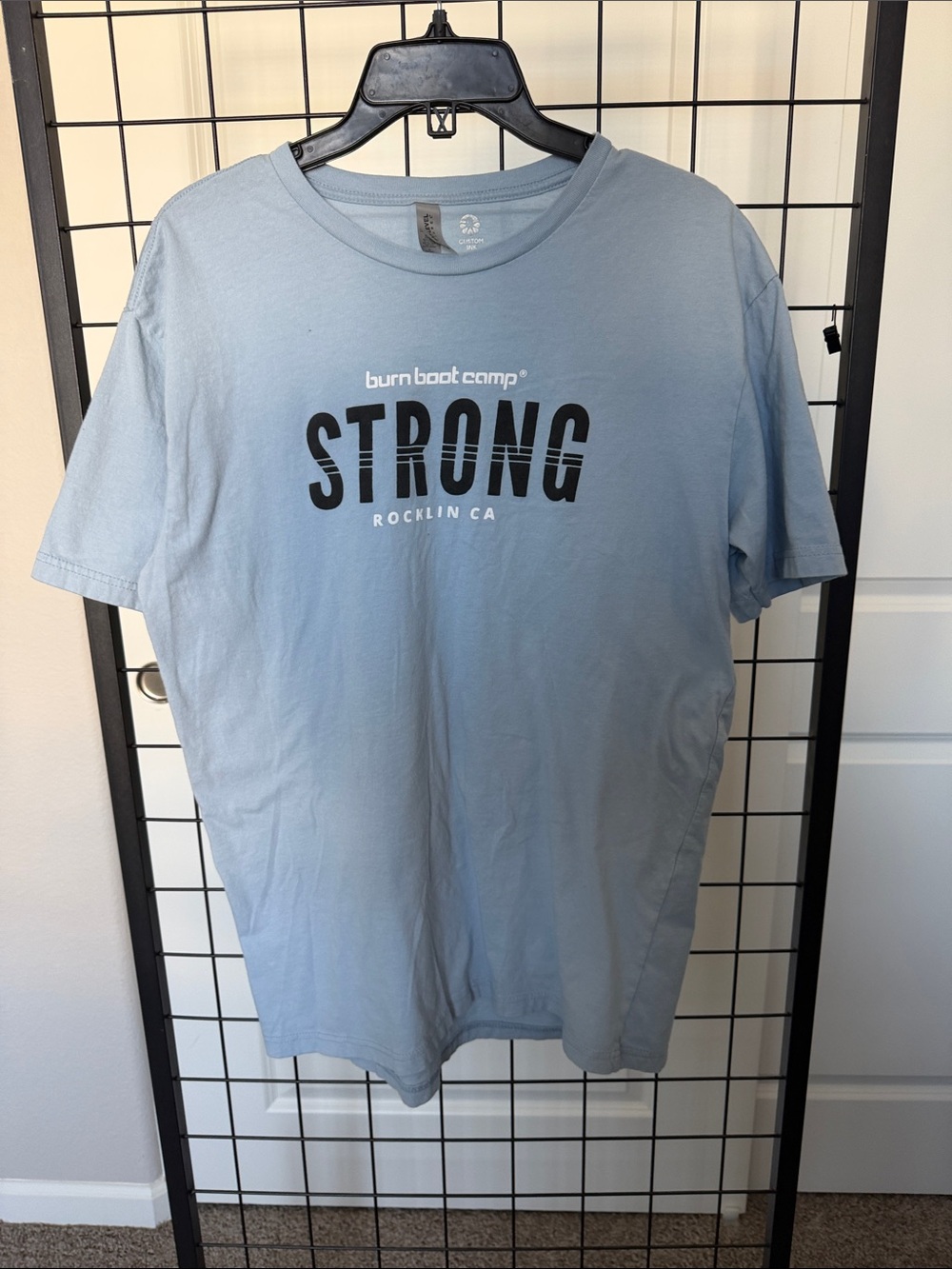Burn Boot Camp Next  Level Apparel STRONG Short Sleeve Tee - Light Blue